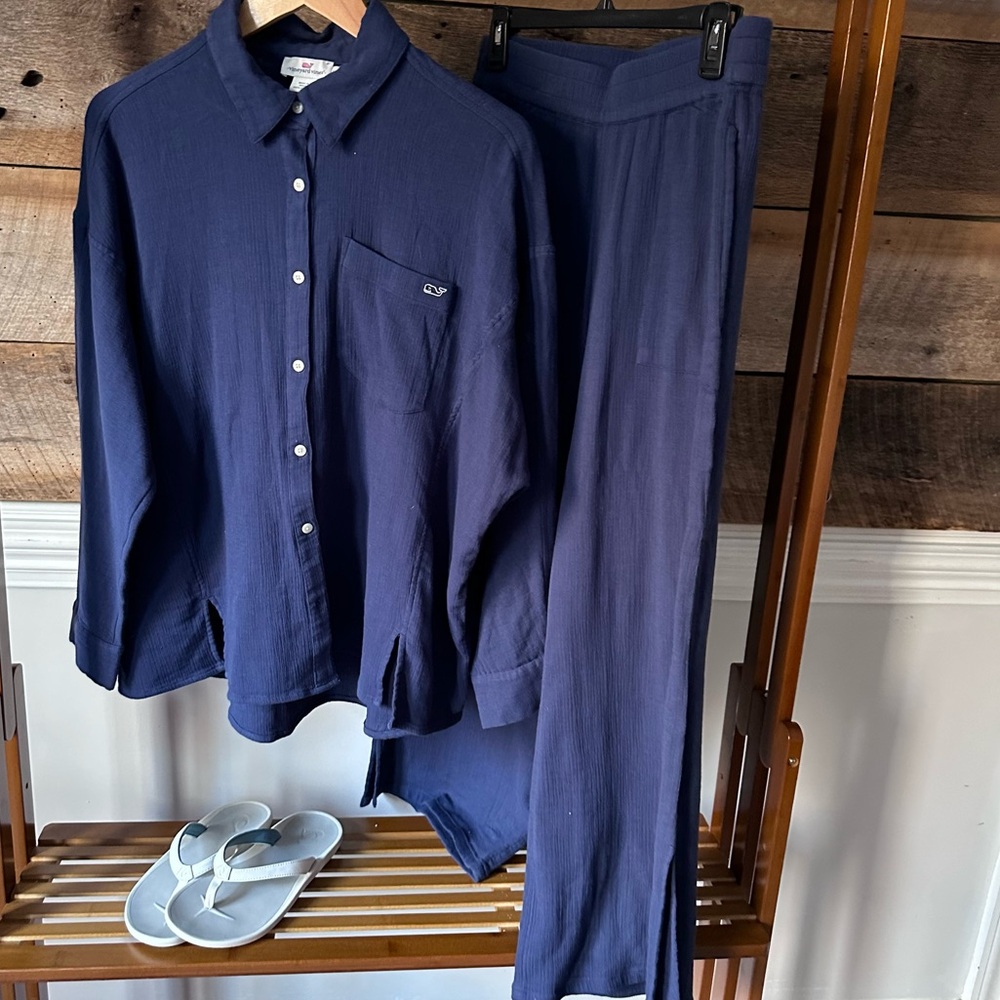 Vineyard Vines Navy Gauze Pants size Medium